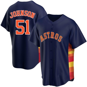 Replica Houston Astros Randy Johnson Alternate Jersey - Navy