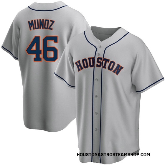 Replica Houston Astros Roddery Munoz Road Jersey - Gray