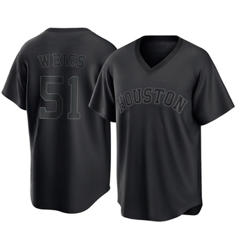 Replica Houston Astros Ryan Weiss Pitch Fashion Jersey - Black