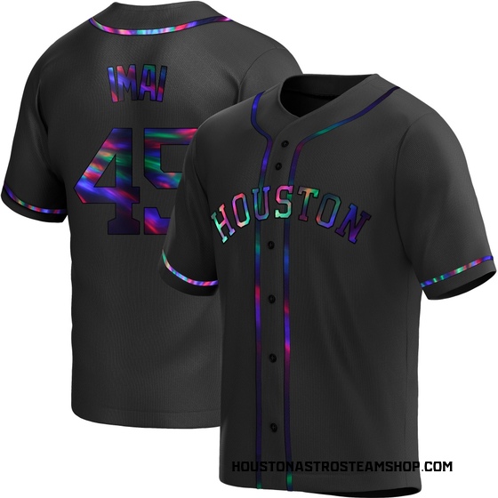 Replica Houston Astros Tatsuya Imai Alternate Jersey - Black Holographic