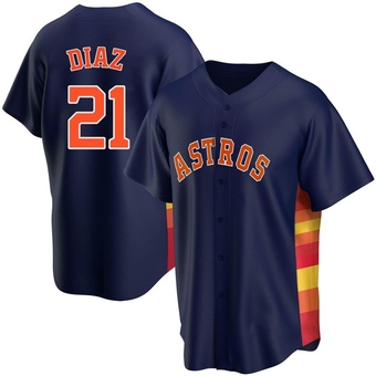 Replica Houston Astros Yainer Diaz Alternate Jersey - Navy