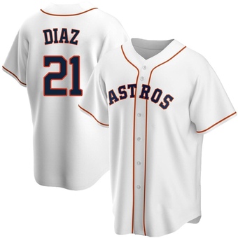 Replica Houston Astros Yainer Diaz Home Jersey - White