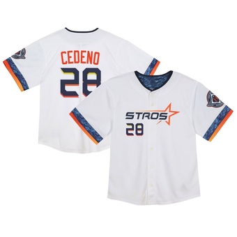 Toddler Limited Houston Astros Cesar Cedeno 2025 City Connect Jersey - White