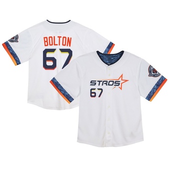 Toddler Limited Houston Astros Cody Bolton 2025 City Connect Jersey - White