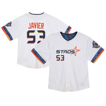 Toddler Limited Houston Astros Cristian Javier 2025 City Connect Jersey - White