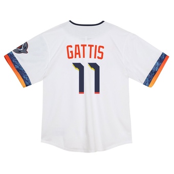 Toddler Limited Houston Astros Evan Gattis 2025 City Connect Jersey - White