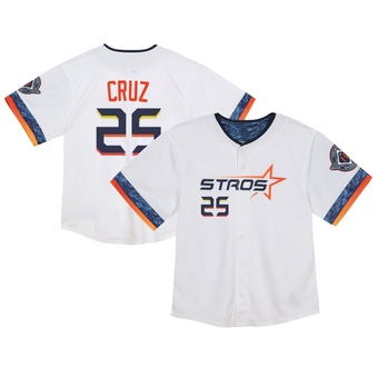 Toddler Limited Houston Astros Jose Cruz Jr. 2025 City Connect Jersey - White