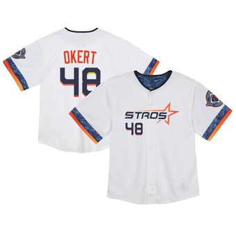 Toddler Limited Houston Astros Steven Okert 2025 City Connect Jersey - White