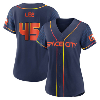 Women's Authentic Houston Astros Carlos Lee 2022 City Connect Jersey - Navy