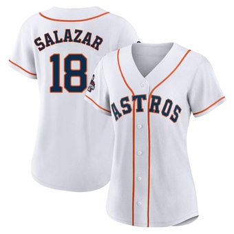Women's Authentic Houston Astros Cesar Salazar 2022 World Series Champions Home Jersey - White
