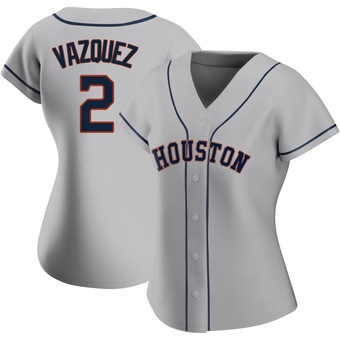 Women's Authentic Houston Astros Christian Vazquez Road 2020 Jersey - Gray