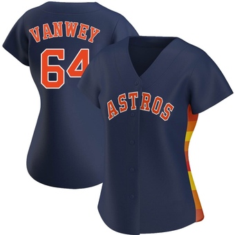 Women's Authentic Houston Astros Logan VanWey Alternate Jersey - Navy