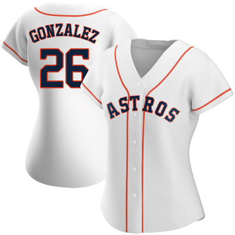 Women's Authentic Houston Astros Luis Gonzalez Home Jersey - White