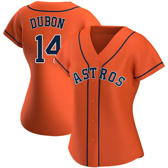 Women's Authentic Houston Astros Mauricio Dubon Alternate Jersey - Orange