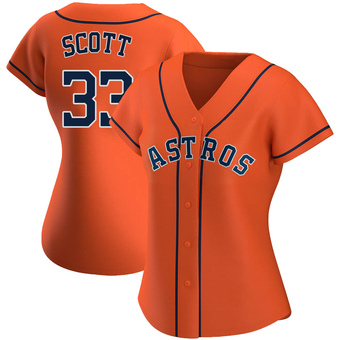 Women's Authentic Houston Astros Mike Scott Alternate Jersey - Orange