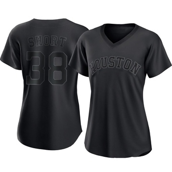 Women's Authentic Houston Astros Zack Short Pitch Fashion Jersey - Black