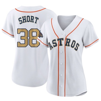 Women's Authentic Houston Astros Zack Short White 2023 Collection Jersey - Gold