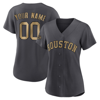Women's Game Houston Astros Custom Replica 2022 All-Star Jersey - Charcoal