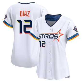 Women's Limited Houston Astros Aledmys Diaz 2025 City Connect Jersey - White