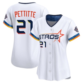 Women's Limited Houston Astros Andy Pettitte 2025 City Connect Jersey - White