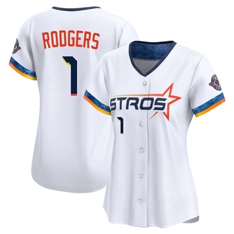 Women's Limited Houston Astros Brendan Rodgers 2025 City Connect Jersey - White
