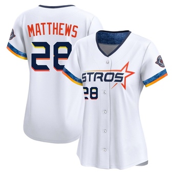 Women's Limited Houston Astros Brice Matthews 2025 City Connect Jersey - White