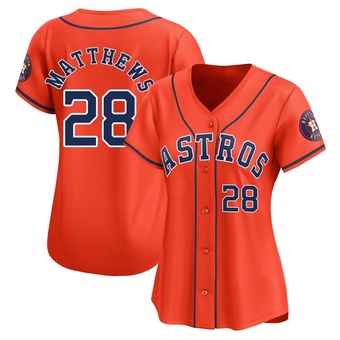 Women's Limited Houston Astros Brice Matthews Alternate Jersey - Orange
