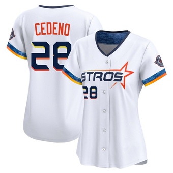 Women's Limited Houston Astros Cesar Cedeno 2025 City Connect Jersey - White