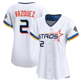 Women's Limited Houston Astros Christian Vazquez 2025 City Connect Jersey - White