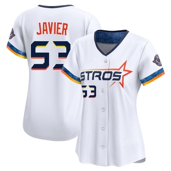 Women's Limited Houston Astros Cristian Javier 2025 City Connect Jersey - White