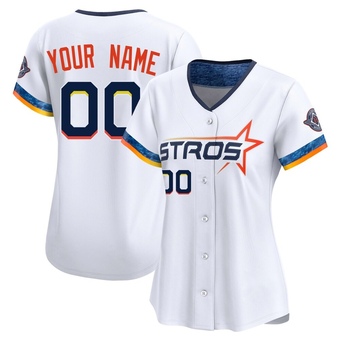 Women's Limited Houston Astros Custom 2025 City Connect Jersey - White