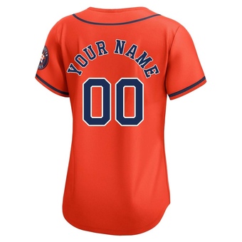Women's Limited Houston Astros Custom Alternate Jersey - Orange