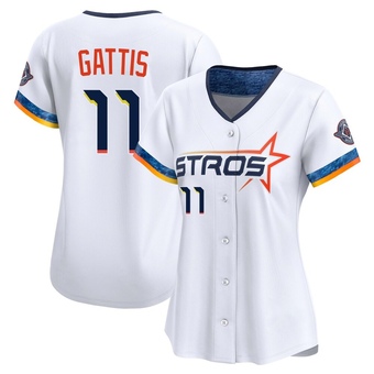 Women's Limited Houston Astros Evan Gattis 2025 City Connect Jersey - White