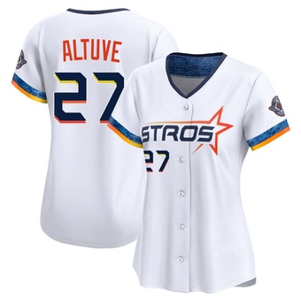 Women's Limited Houston Astros Jose Altuve 2025 City Connect Jersey - White