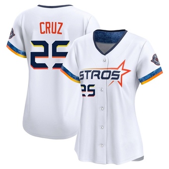 Women's Limited Houston Astros Jose Cruz Jr. 2025 City Connect Jersey - White