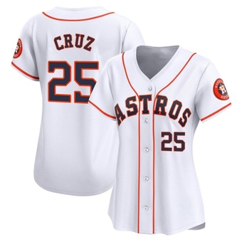 Women's Limited Houston Astros Jose Cruz Jr. Home Jersey - White