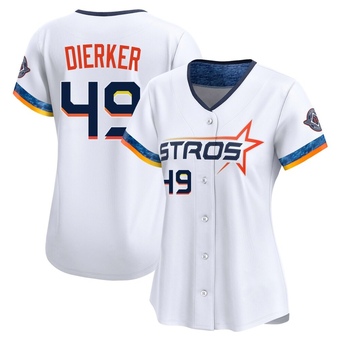 Women's Limited Houston Astros Larry Dierker 2025 City Connect Jersey - White