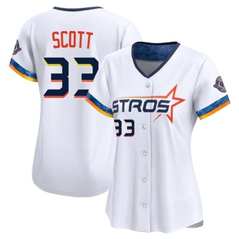 Women's Limited Houston Astros Mike Scott 2025 City Connect Jersey - White