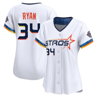 Women's Limited Houston Astros Nolan Ryan 2025 City Connect Jersey - White