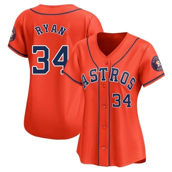 Women's Limited Houston Astros Nolan Ryan Alternate Jersey - Orange