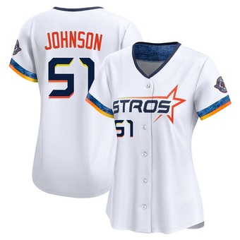 Women's Limited Houston Astros Randy Johnson 2025 City Connect Jersey - White