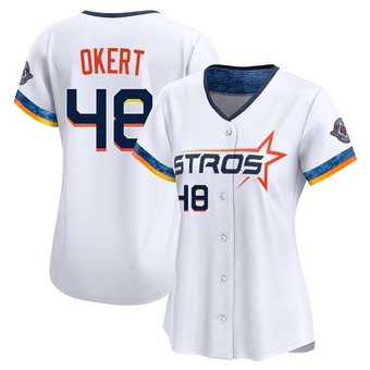 Women's Limited Houston Astros Steven Okert 2025 City Connect Jersey - White