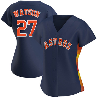 Women's Replica Houston Astros Bob Watson Alternate Jersey - Navy