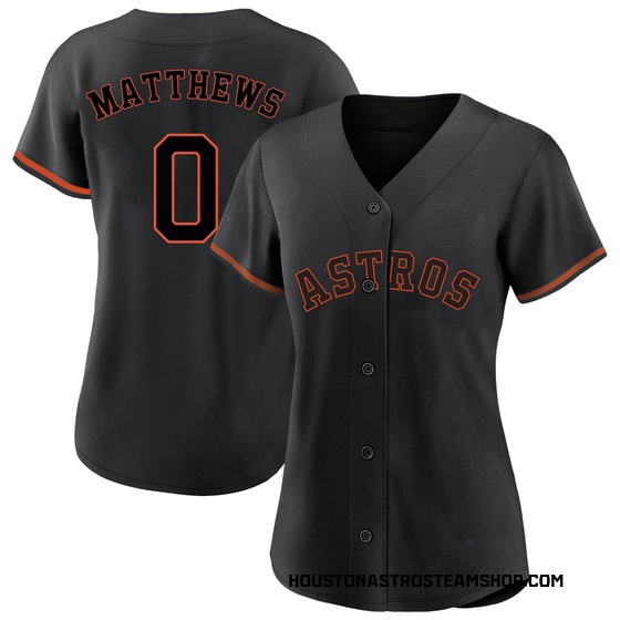 Women's Replica Houston Astros Brice Matthews Fashion Jersey - Black
