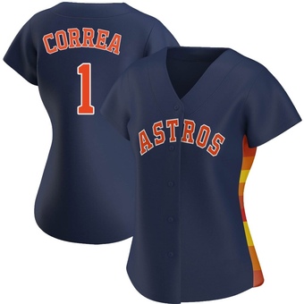 Women's Replica Houston Astros Carlos Correa Alternate Jersey - Navy