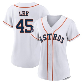 Women's Replica Houston Astros Carlos Lee 2022 World Series Champions Home Jersey - White