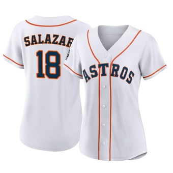 Women's Replica Houston Astros Cesar Salazar 2022 World Series Home Jersey - White