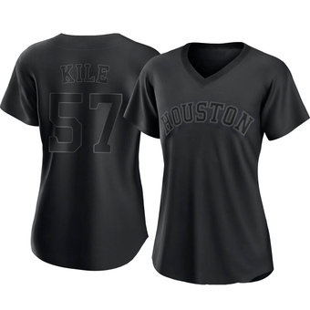Women's Replica Houston Astros Darryl Kile Pitch Fashion Jersey - Black