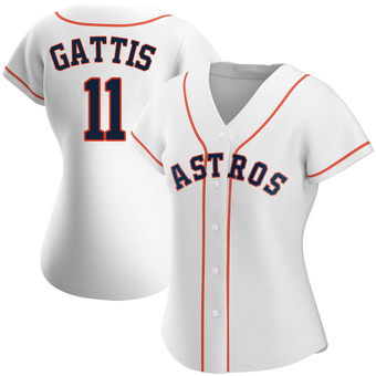 Women's Replica Houston Astros Evan Gattis Home Jersey - White