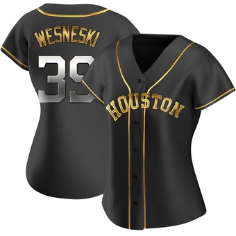 Women's Replica Houston Astros Hayden Wesneski Alternate Jersey - Black Golden